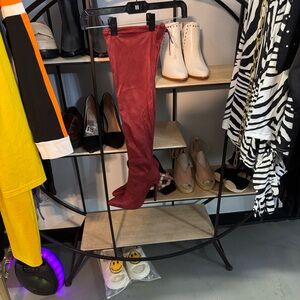 Red Over-the-Knee Boots